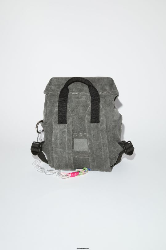 Acne Studios Lisätarvikkeet hiilen harmaa 0VF2B584 mini reppu
