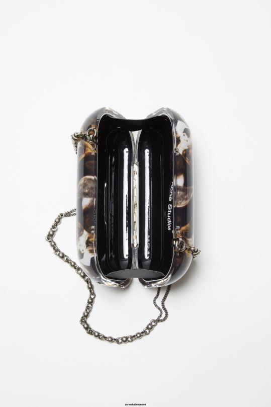 Acne Studios Lisätarvikkeet konjakinruskea multi 0VF2B620 print clutch laukku