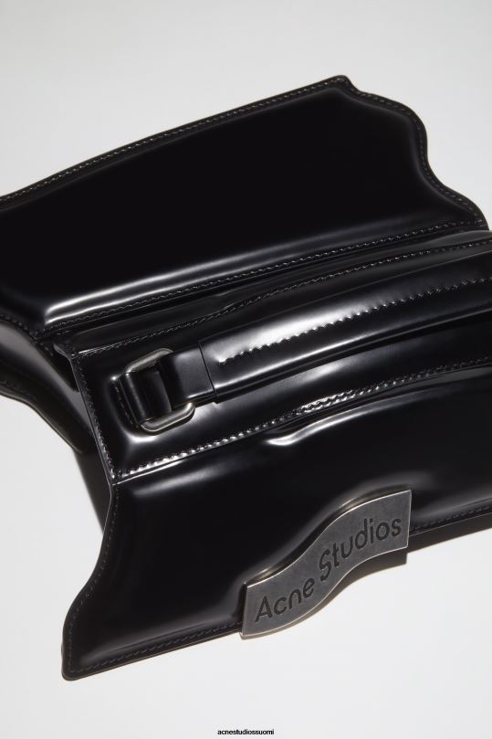 Acne Studios Lisätarvikkeet musta 0VF2B475 vääristymä aaltoileva minilaukku
