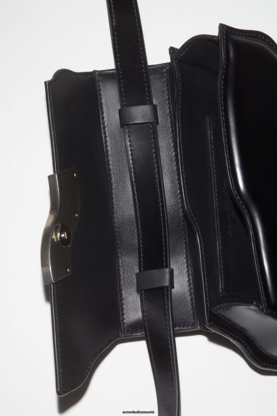 Acne Studios Lisätarvikkeet musta 0VF2B475 vääristymä aaltoileva minilaukku