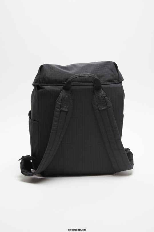 Acne Studios Lisätarvikkeet musta 0VF2B506 ripstop nylon reppu