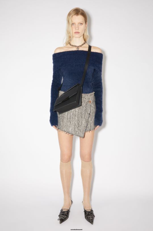Acne Studios Lisätarvikkeet musta 0VF2B517 distortion minilaukku
