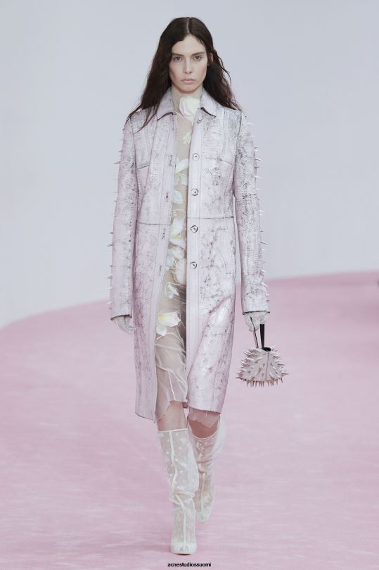 Acne Studios Lisätarvikkeet pastelli pinkki 0VF2B844 yläkahvallinen piikkipussi