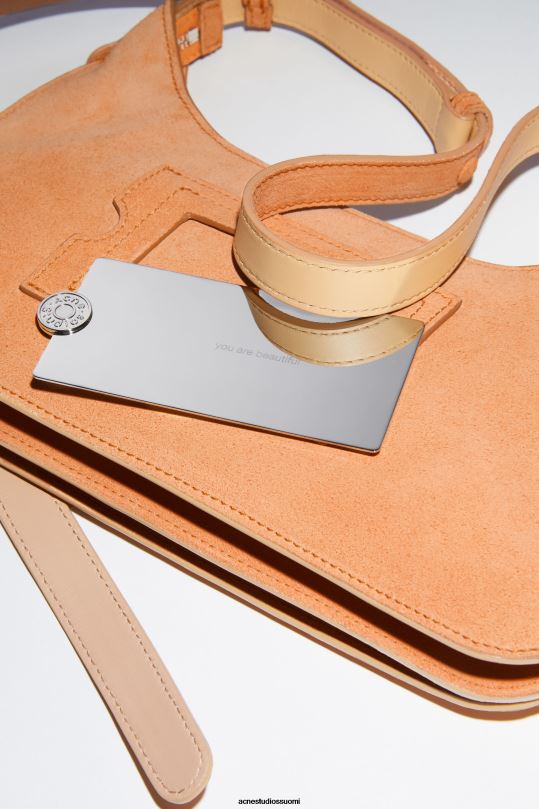 Acne Studios Lisätarvikkeet aprikoosi appelsiini 0VF2B797 platt mini olkalaukku