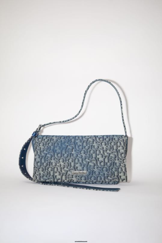 Acne Studios Lisätarvikkeet denim sininen 0VF2B557 monogrammi olkalaukku runway show