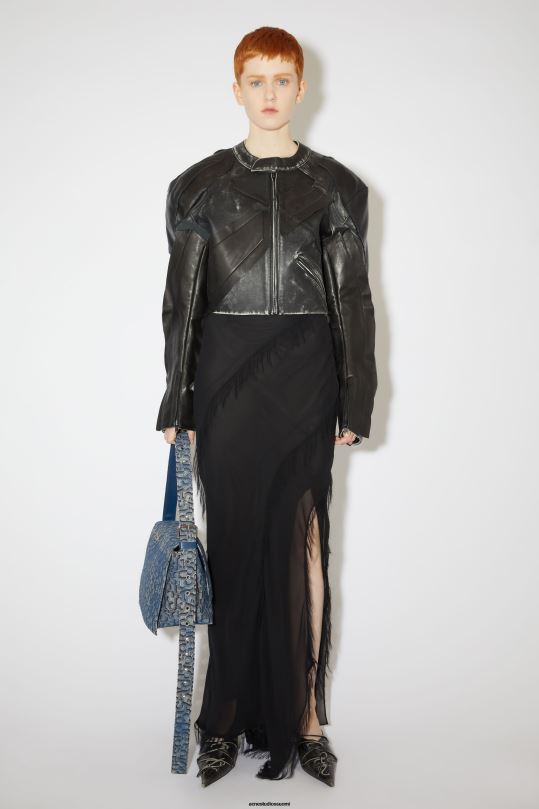 Acne Studios Lisätarvikkeet denim sininen 0VF2B557 monogrammi olkalaukku runway show