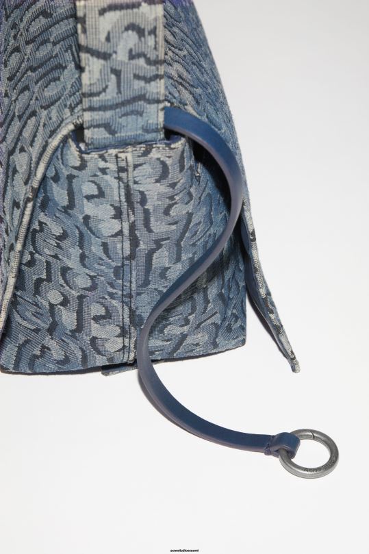 Acne Studios Lisätarvikkeet denim sininen 0VF2B557 monogrammi olkalaukku runway show