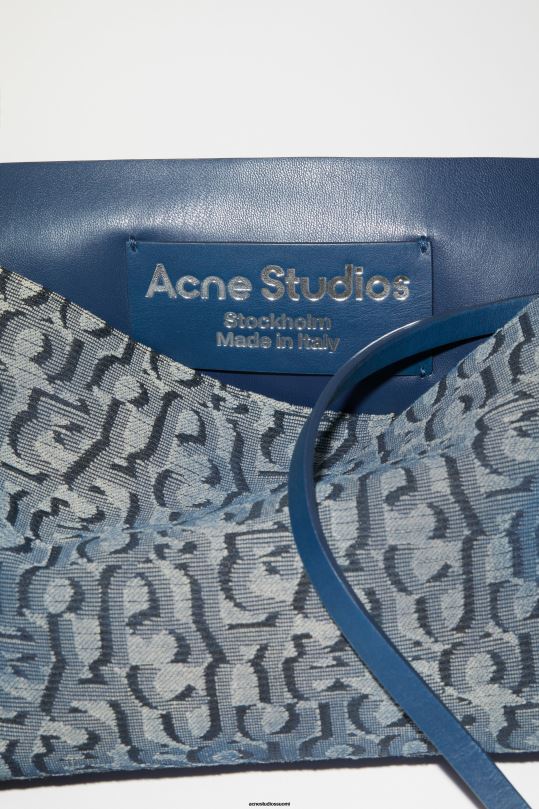 Acne Studios Lisätarvikkeet denim sininen 0VF2B557 monogrammi olkalaukku runway show