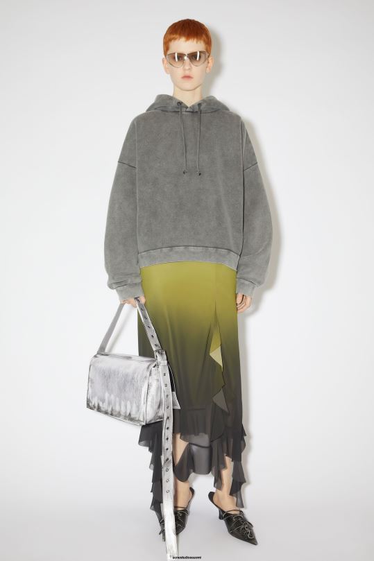 Acne Studios Lisätarvikkeet hopea 0VF2B681 nahkainen olkalaukku runway show