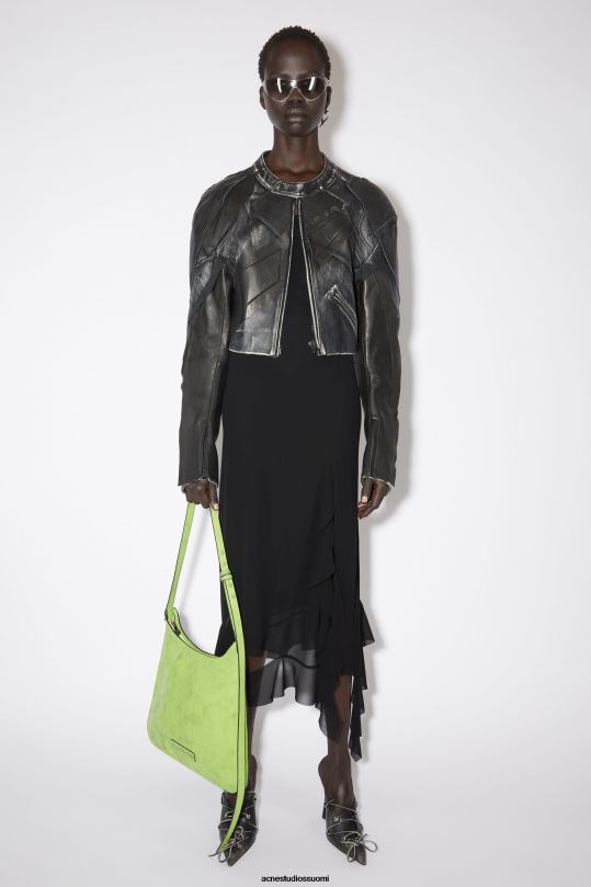 Acne Studios Lisätarvikkeet limenvihreä 0VF2B742 platt olkalaukku