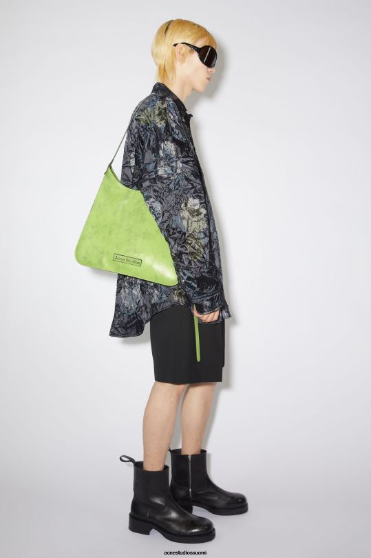 Acne Studios Lisätarvikkeet limenvihreä 0VF2B742 platt olkalaukku