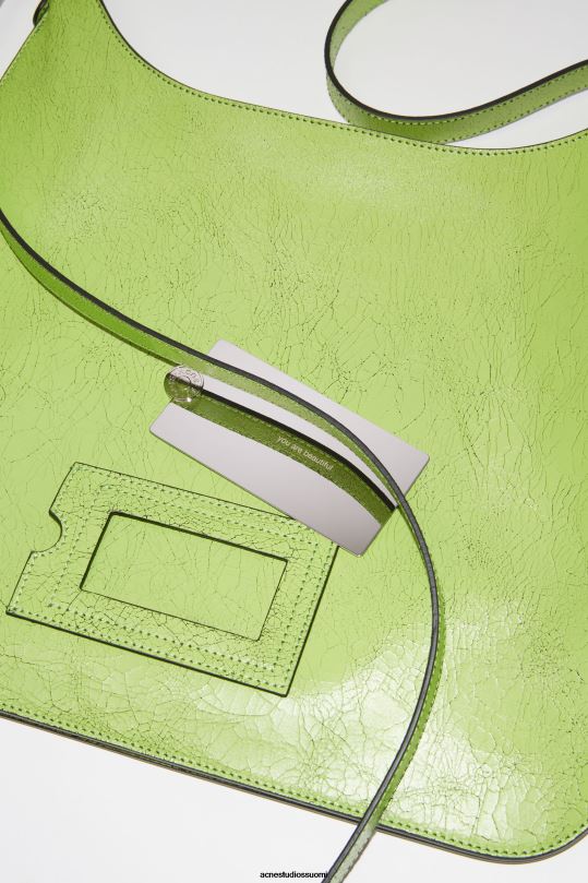 Acne Studios Lisätarvikkeet limenvihreä 0VF2B742 platt olkalaukku