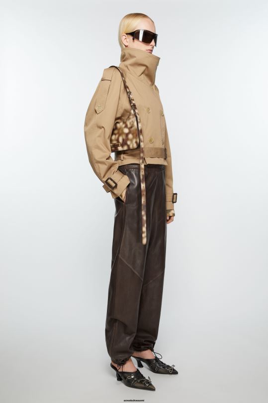 Acne Studios Lisätarvikkeet moni ruskea 0VF2B631 platt mini olkalaukku