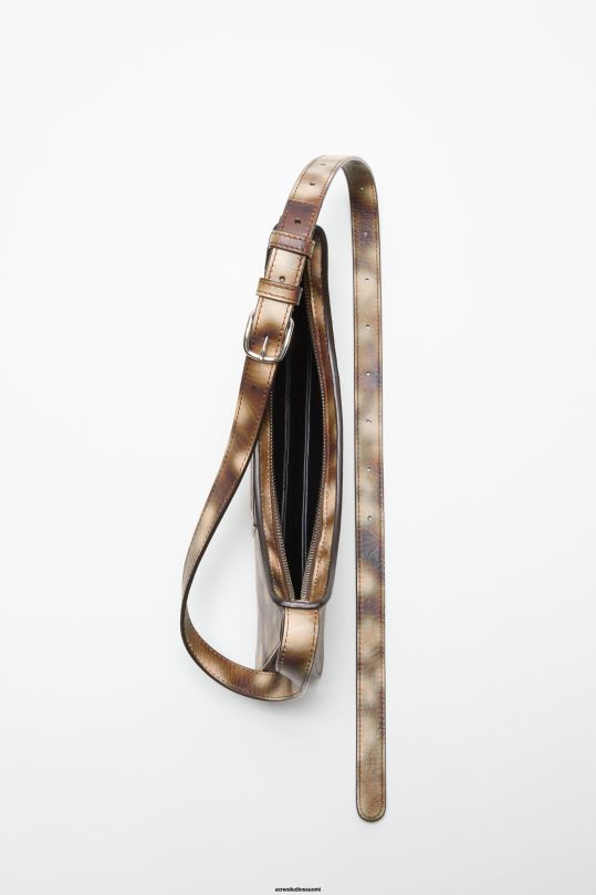 Acne Studios Lisätarvikkeet moni ruskea 0VF2B631 platt mini olkalaukku