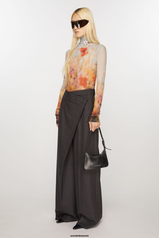 Acne Studios Lisätarvikkeet musta 0VF2B465 platt micro olkalaukku