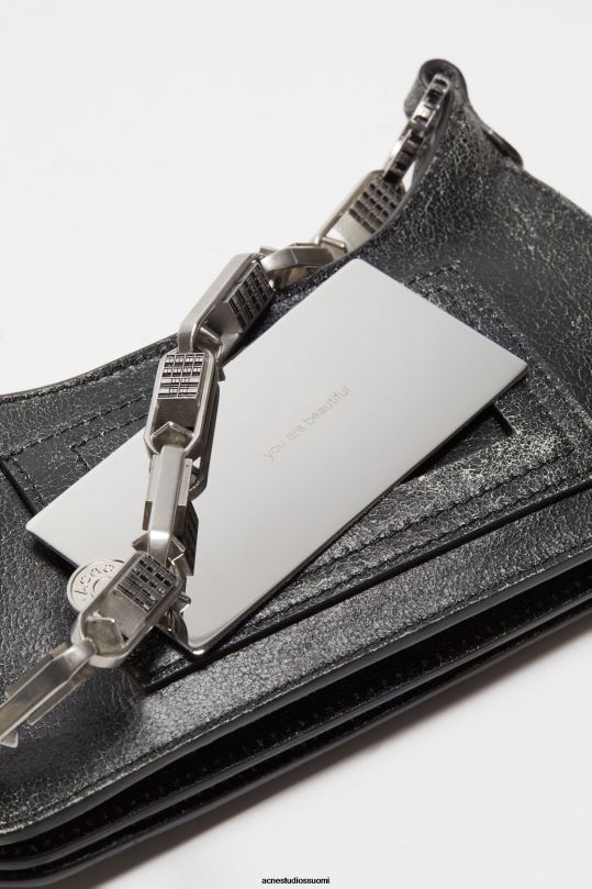 Acne Studios Lisätarvikkeet musta 0VF2B470 platt micro olkalaukku