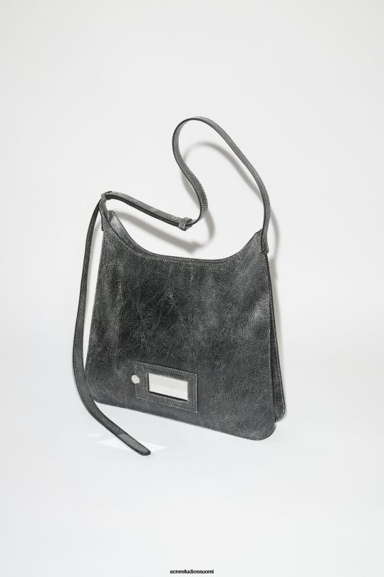 Acne Studios Lisätarvikkeet musta 0VF2B484 platt olkalaukku