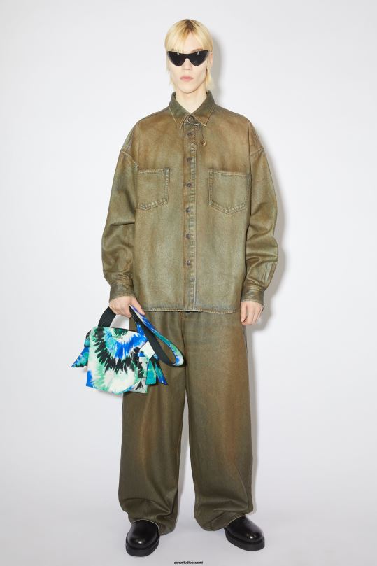 Acne Studios Lisätarvikkeet sinivihreä 0VF2B538 musubi mini olkalaukku