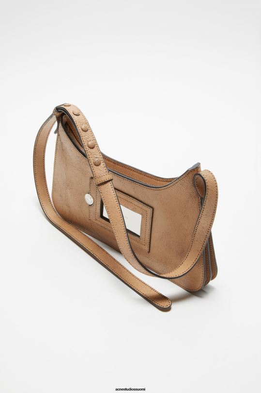 Acne Studios Lisätarvikkeet tumma beige 0VF2B668 platt mini olkalaukku