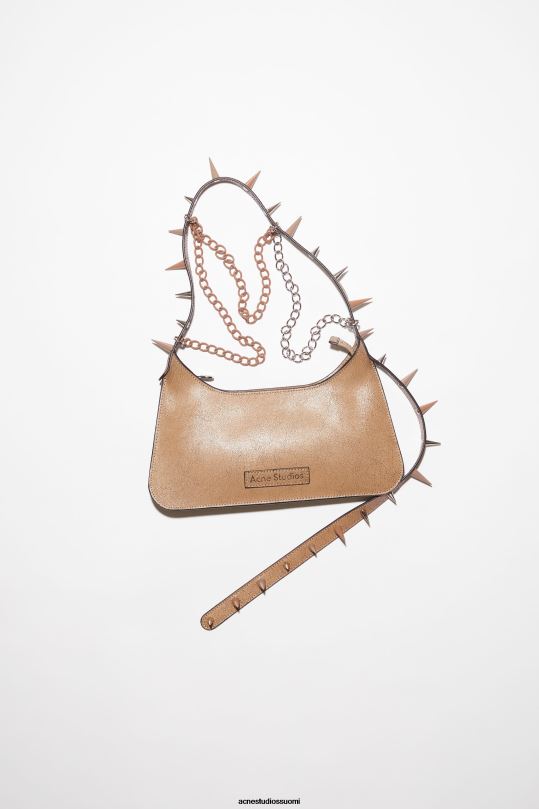 Acne Studios Lisätarvikkeet tumma beige 0VF2B670 platt spike mini olkalaukku