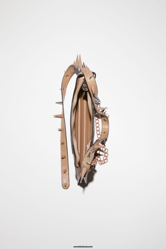 Acne Studios Lisätarvikkeet tumma beige 0VF2B670 platt spike mini olkalaukku