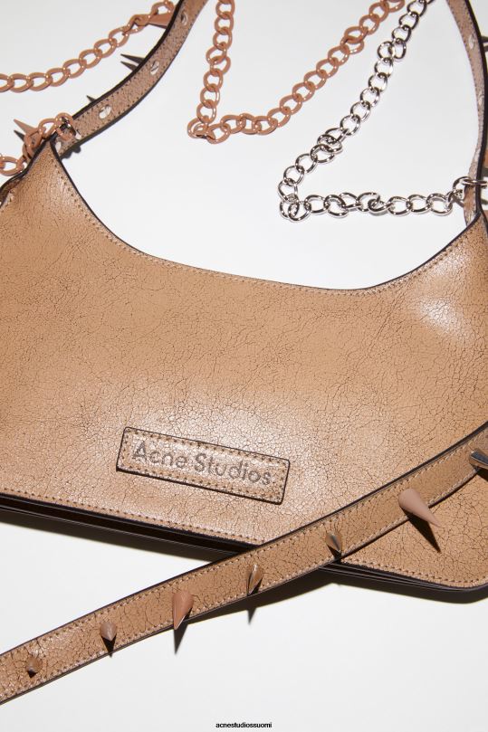 Acne Studios Lisätarvikkeet tumma beige 0VF2B670 platt spike mini olkalaukku