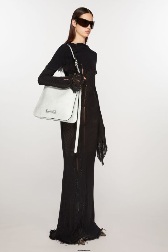 Acne Studios Lisätarvikkeet valkoinen 0VF2B823 platt olkalaukku