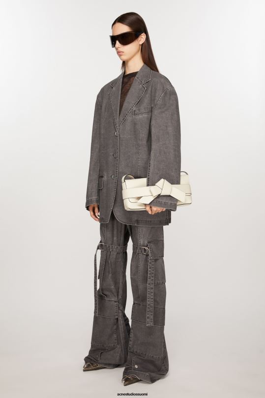 Acne Studios Lisätarvikkeet valkoinen musta 0VF2B818 musubi olkalaukku