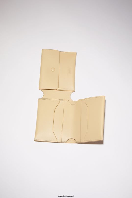 Acne Studios Lisätarvikkeet dyyni beige 0VF2B752 nahkainen kolmiosainen lompakko