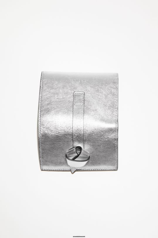 Acne Studios Lisätarvikkeet hopea 0VF2B688 musubi taitettu lompakko