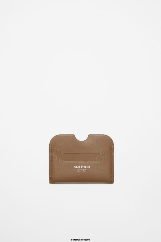 Acne Studios Lisätarvikkeet kamelin ruskea 0VF2B720 nahkainen korttiteline