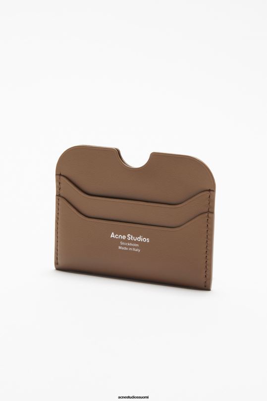 Acne Studios Lisätarvikkeet kamelin ruskea 0VF2B720 nahkainen korttiteline