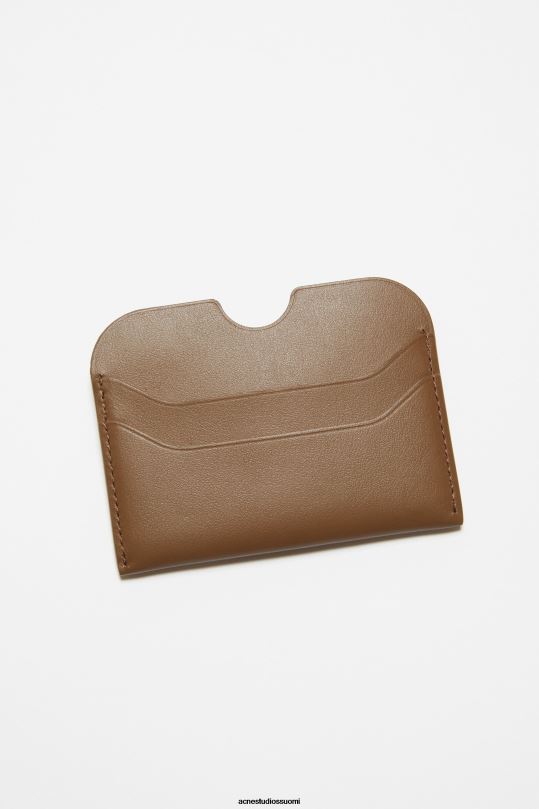 Acne Studios Lisätarvikkeet kamelin ruskea 0VF2B720 nahkainen korttiteline