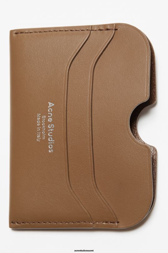 Acne Studios Lisätarvikkeet kamelin ruskea 0VF2B720 nahkainen korttiteline