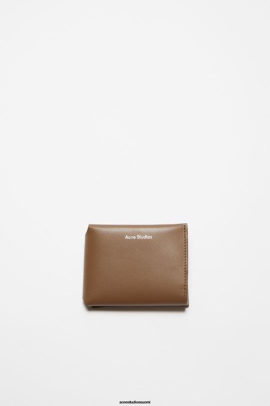 Acne Studios Lisätarvikkeet kamelin ruskea 0VF2B722 nahkainen kolmiosainen lompakko