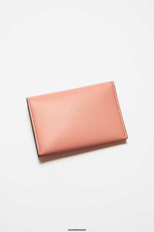 Acne Studios Lisätarvikkeet lohen pinkki 0VF2B860 taitettu nahkalompakko