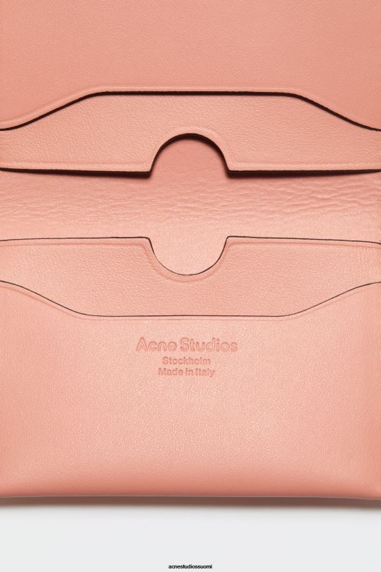 Acne Studios Lisätarvikkeet lohen pinkki 0VF2B860 taitettu nahkalompakko