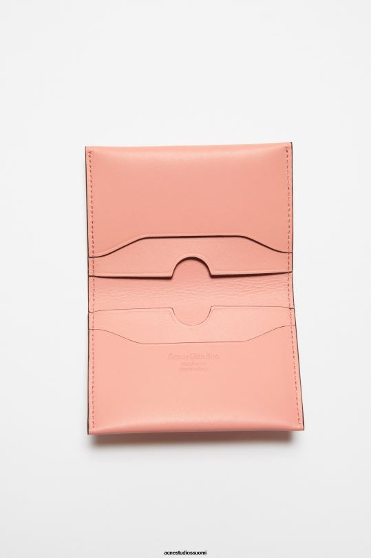 Acne Studios Lisätarvikkeet lohen pinkki 0VF2B860 taitettu nahkalompakko