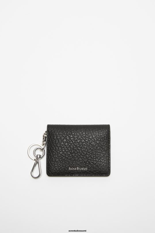 Acne Studios Lisätarvikkeet musta 0VF2B457 taitettu nahkalompakko