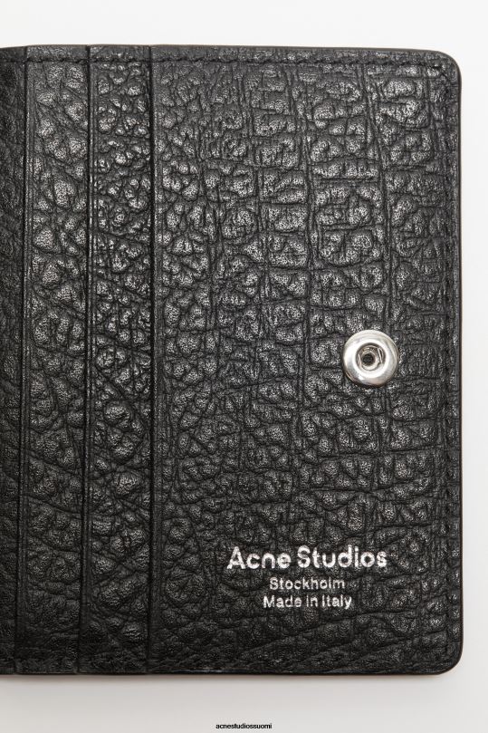 Acne Studios Lisätarvikkeet musta 0VF2B457 taitettu nahkalompakko