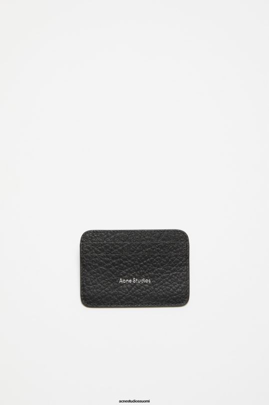 Acne Studios Lisätarvikkeet musta 0VF2B459 nahkainen korttiteline