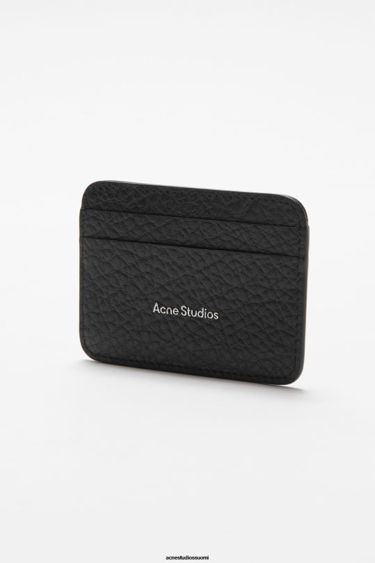 Acne Studios Lisätarvikkeet musta 0VF2B459 nahkainen korttiteline