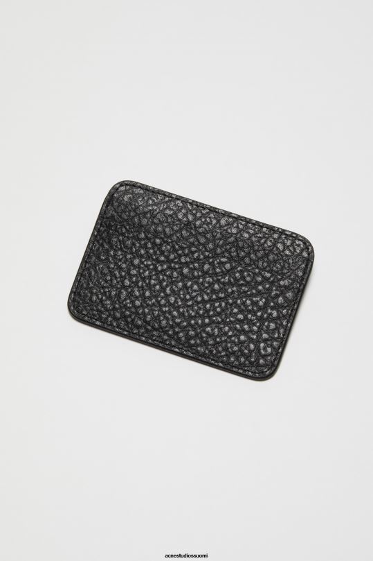 Acne Studios Lisätarvikkeet musta 0VF2B459 nahkainen korttiteline