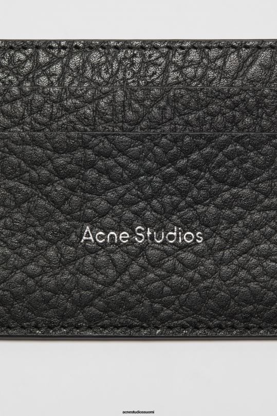Acne Studios Lisätarvikkeet musta 0VF2B459 nahkainen korttiteline