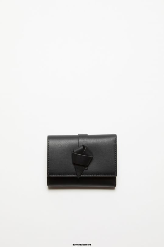 Acne Studios Lisätarvikkeet musta 0VF2B490 musubi taitettu lompakko