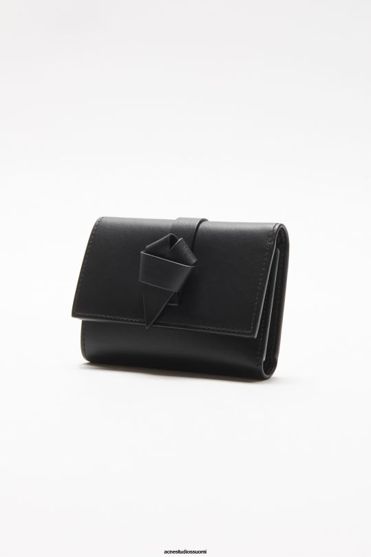 Acne Studios Lisätarvikkeet musta 0VF2B490 musubi taitettu lompakko