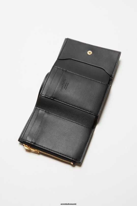 Acne Studios Lisätarvikkeet musta 0VF2B490 musubi taitettu lompakko