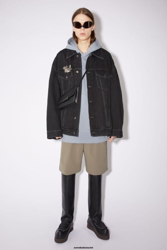 Acne Studios Lisätarvikkeet musta 0VF2B509 vääristymä mikrolaukku