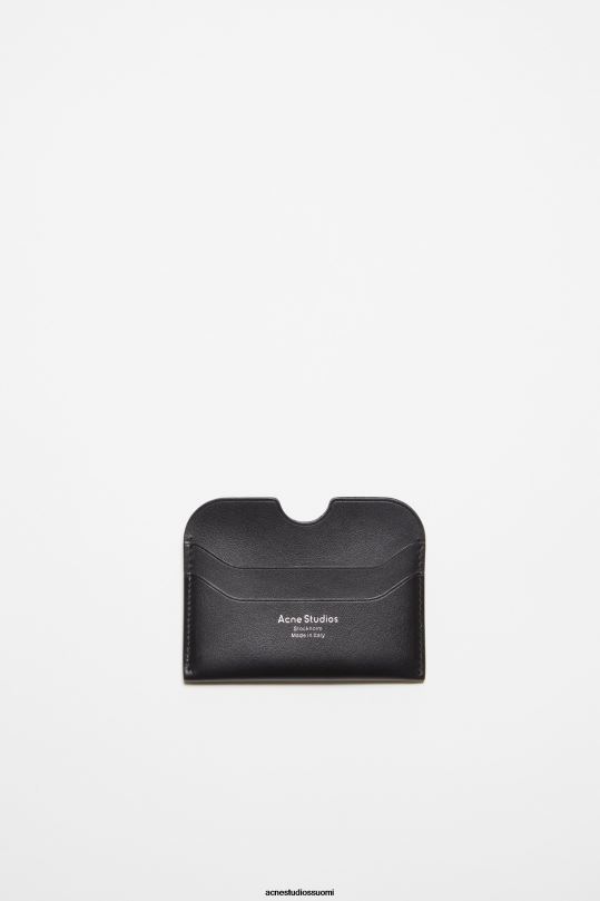 Acne Studios Lisätarvikkeet musta 0VF2B510 nahkainen korttiteline