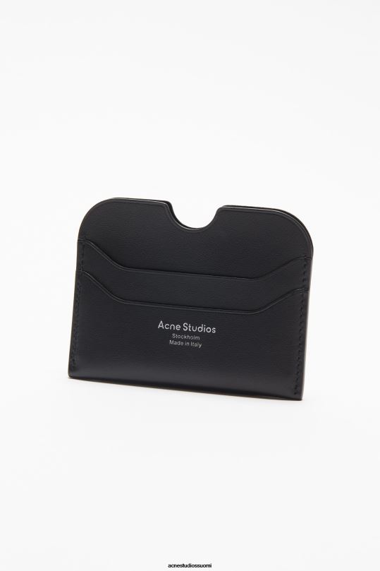 Acne Studios Lisätarvikkeet musta 0VF2B510 nahkainen korttiteline